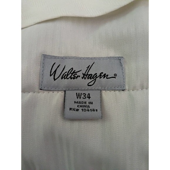 Walter Hagen GOLF Summer lightweight Tan Khaki Pleated To Sz 34 - Picture 3 of 3